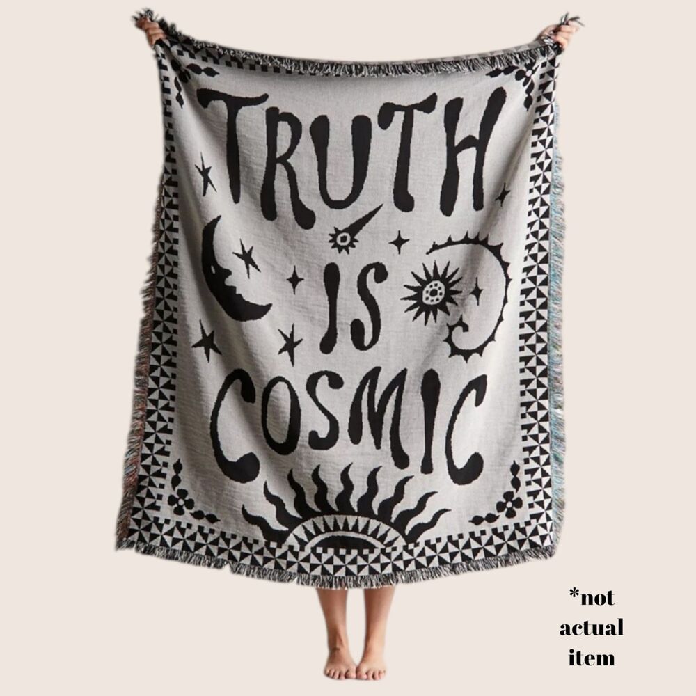 ☯️ TRUTH IS COSMIC THROW BLANKET UO HOME URBAN OUTFITTERS SOLD OUT NWT 50x60